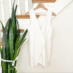 Finders Keepers White Sleeveless Tulip Hem mini dress M
